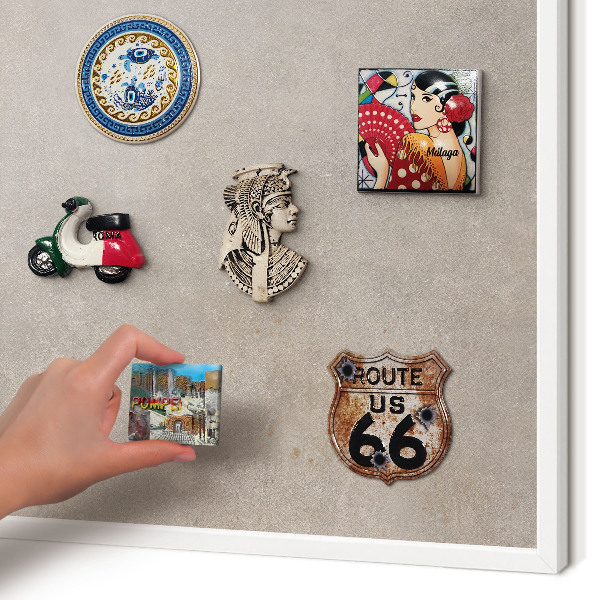Magnetisch bord van metaal in een witte lijst Neutrale elegantie