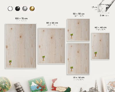 Magnetisch bord van metaal in een witte lijst Houten patroon