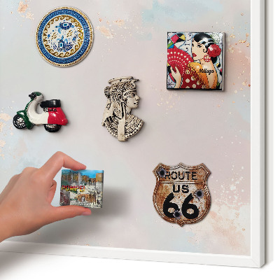 Magnetisch bord voor de muur met witte lijst Pastel harmonie