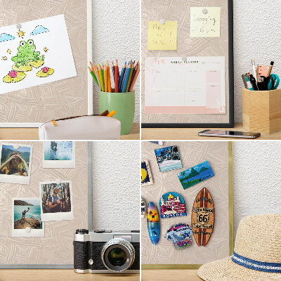 Magnetisch bord voor de muur met witte lijst Decoratieve mandala