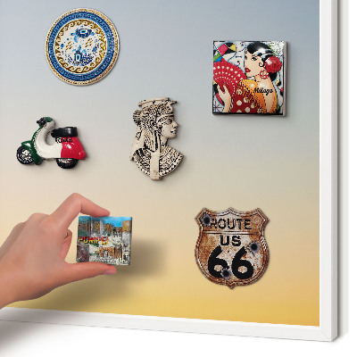 Magnetisch bord voor de muur met witte lijst Pastelkleurige overgang