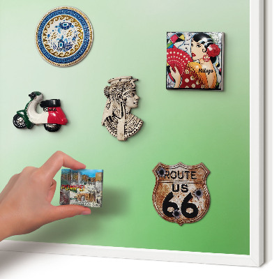 Magnetisch bord van metaal in een witte lijst Groene harmonie
