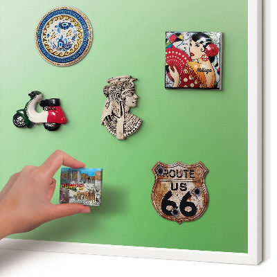 Magnetisch bord van metaal in een witte lijst Groene harmonie