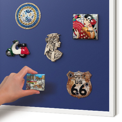 Magnetisch bord voor de muur met witte lijst Levendig marineblauw