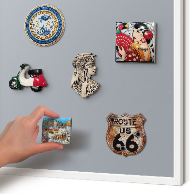 Magnetisch bord voor de muur met witte lijst Delicaat grijs
