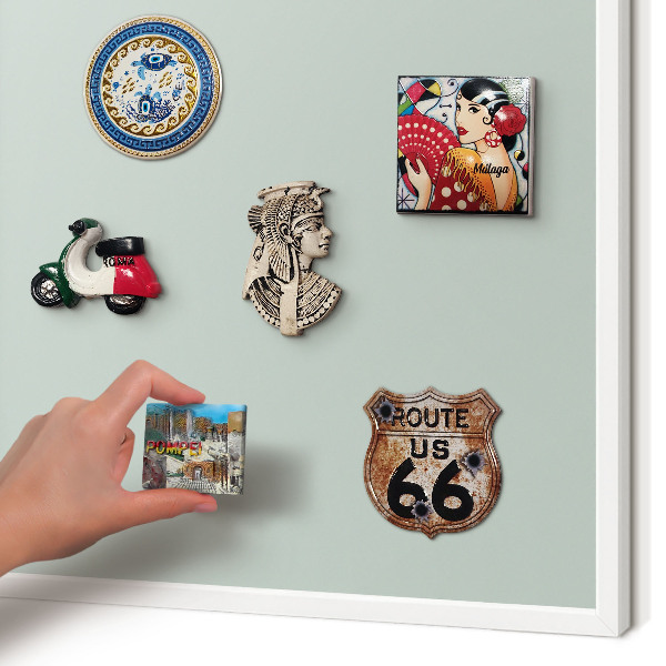 Magnetisch bord voor de muur met witte lijst Lichte munt