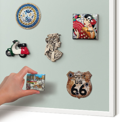 Magnetisch bord voor de muur met witte lijst Lichte munt