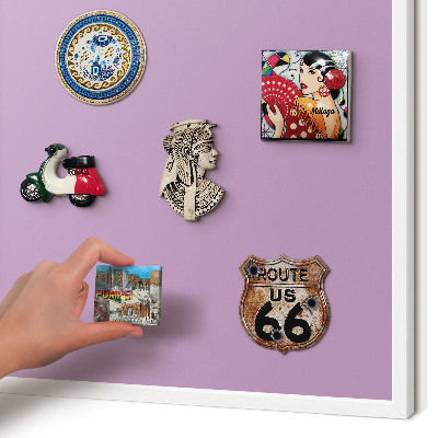 Magnetisch bord voor de muur met witte lijst Lichtpaars