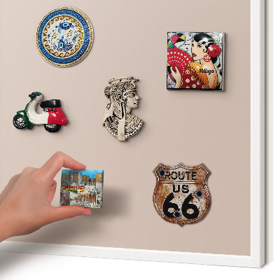 Magnetisch bord voor de muur met witte lijst Beige roze