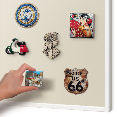 Magnetisch bord van metaal in een witte lijst Lichte steen
