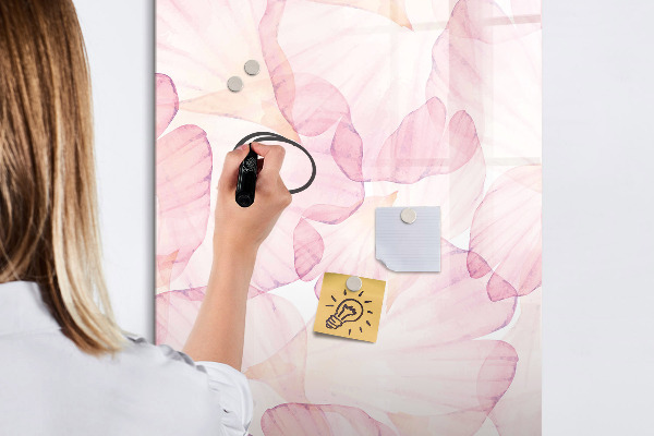 Memobord van glas met print inclusief neodymium magneten Stijlvol bord voor foto's en notities