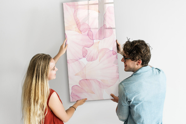 Memobord van glas met print inclusief neodymium magneten Stijlvol bord voor foto's en notities
