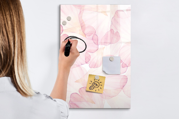 Memobord van glas met print inclusief neodymium magneten Stijlvol bord voor foto's en notities