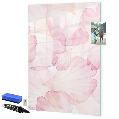 Memobord van glas met print inclusief neodymium magneten Stijlvol bord voor foto's en notities