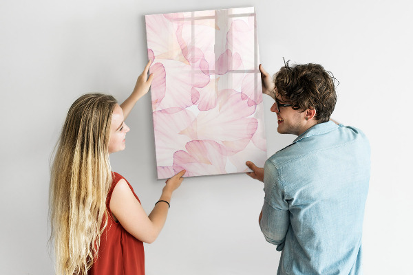 Memobord van glas met print inclusief neodymium magneten Stijlvol bord voor foto's en notities