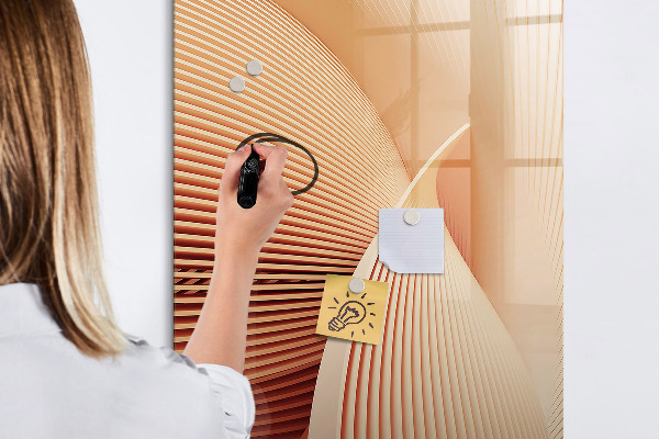 Memobord van glas met print inclusief neodymium magneten Modern prikbord voor notities en foto's