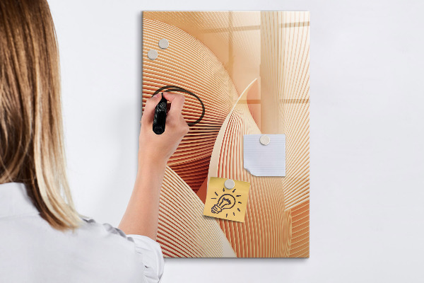 Memobord van glas met print inclusief neodymium magneten Modern prikbord voor notities en foto's