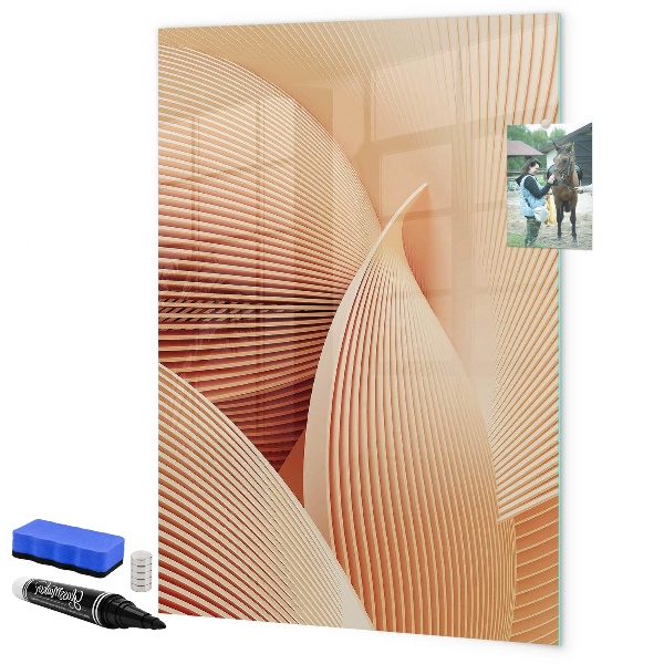 Memobord van glas met print inclusief neodymium magneten Modern prikbord voor notities en foto's