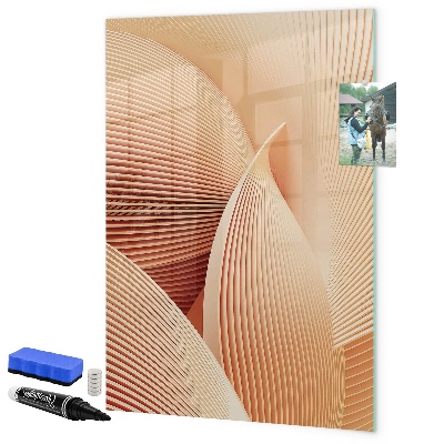 Memobord van glas met print inclusief neodymium magneten Modern prikbord voor notities en foto's
