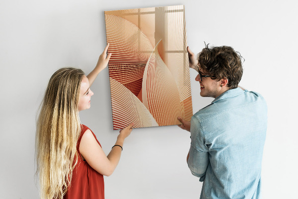 Memobord van glas met print inclusief neodymium magneten Modern prikbord voor notities en foto's