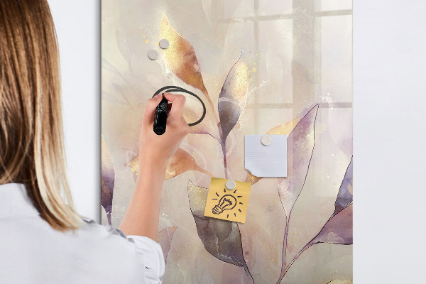 Decoratief glazen wandbord beschrijfbaar en magnetisch Creatief fotopresentatiebord