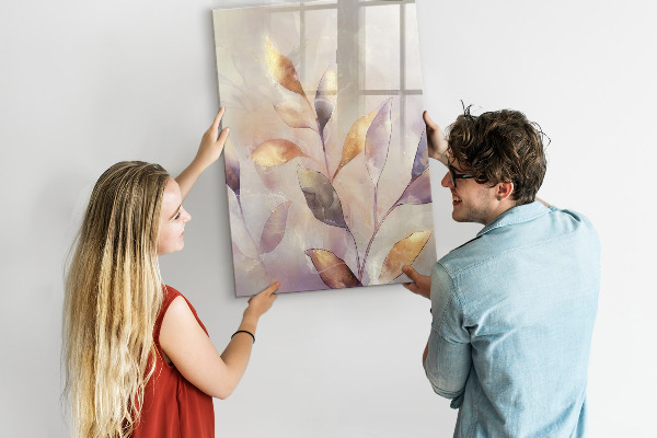 Decoratief glazen wandbord beschrijfbaar en magnetisch Creatief fotopresentatiebord