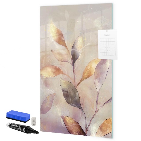 Decoratief glazen wandbord beschrijfbaar en magnetisch Creatief fotopresentatiebord