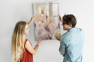 Decoratief glazen wandbord beschrijfbaar en magnetisch Creatief fotopresentatiebord