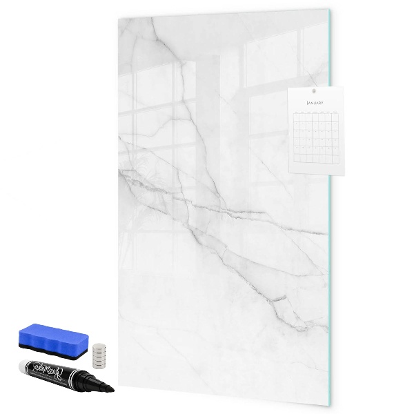 Memobord van glas met print inclusief neodymium magneten Stijlvol bord voor foto's en notities
