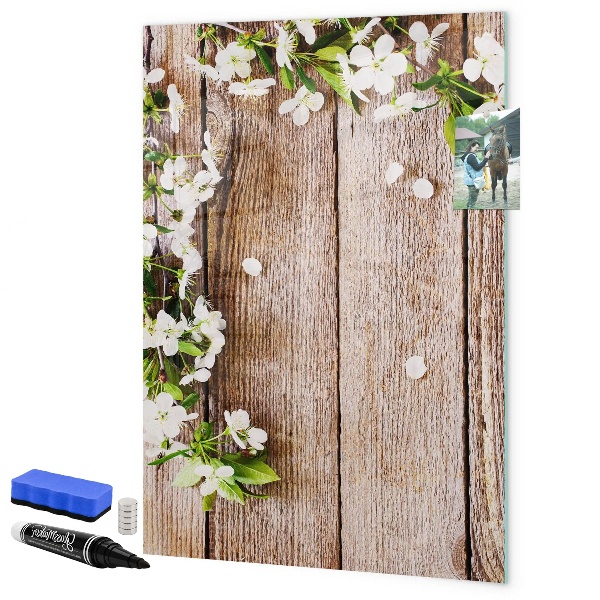 Memobord van glas met print inclusief neodymium magneten Creatief moodboard voor foto's en notities