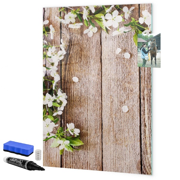 Memobord van glas met print inclusief neodymium magneten Creatief moodboard voor foto's en notities