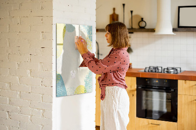 Decoratief glazen wandbord beschrijfbaar en magnetisch Een creatieve ruimte voor herinneringen en foto's