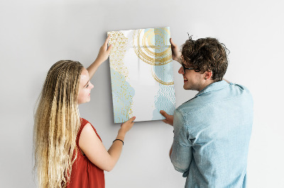 Decoratief glazen wandbord beschrijfbaar en magnetisch Een creatieve ruimte voor herinneringen en notities