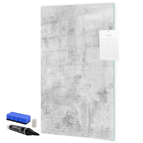 Memobord van glas met print inclusief neodymium magneten Modern prikbord voor notities en foto's