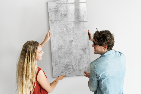 Memobord van glas met print inclusief neodymium magneten Modern prikbord voor notities en foto's