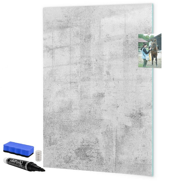 Memobord van glas met print inclusief neodymium magneten Modern prikbord voor notities en foto's