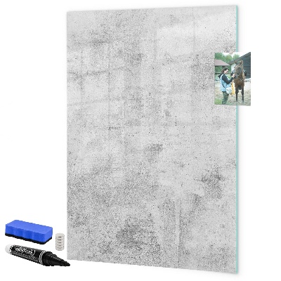 Memobord van glas met print inclusief neodymium magneten Modern prikbord voor notities en foto's