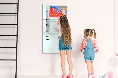 Decoratief glazen wandbord beschrijfbaar en magnetisch Financieel plan voor dit jaar
