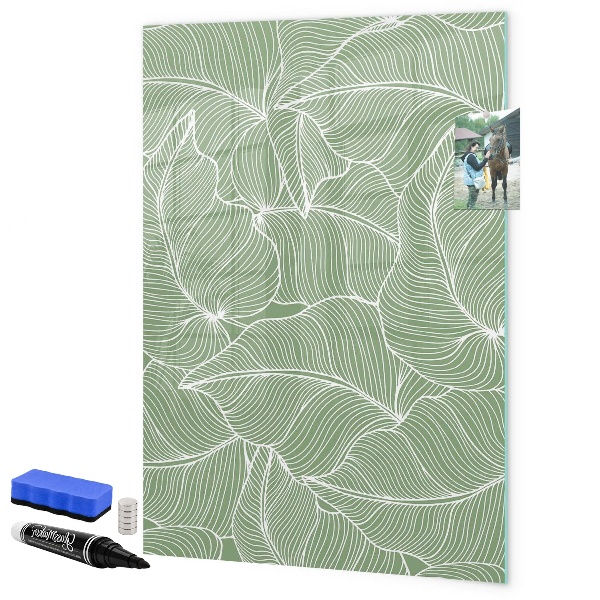 Memobord van glas met print inclusief neodymium magneten Een kleurrijk prikbord voor foto's en notities