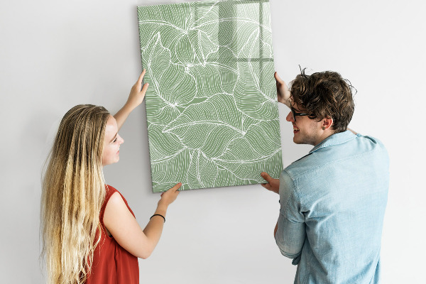 Memobord van glas met print inclusief neodymium magneten Een kleurrijk prikbord voor foto's en notities