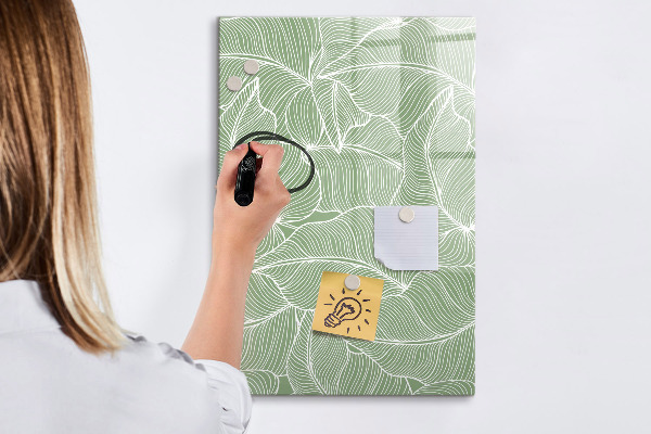 Memobord van glas met print inclusief neodymium magneten Een kleurrijk prikbord voor foto's en notities