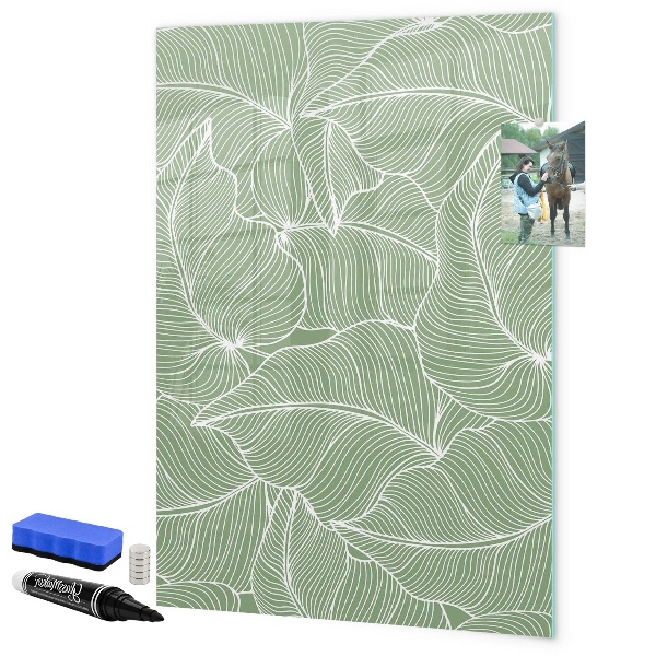 Memobord van glas met print inclusief neodymium magneten Een kleurrijk prikbord voor foto's en notities