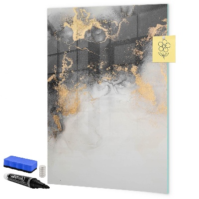 Memobord van glas met print inclusief neodymium magneten Modern prikbord voor notities en foto's