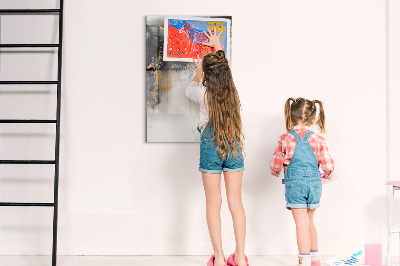 Memobord van glas met print inclusief neodymium magneten Modern prikbord voor notities en foto's