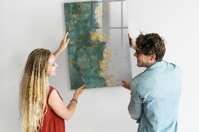 Memobord van glas met print inclusief neodymium magneten Modern prikbord voor foto's en notities