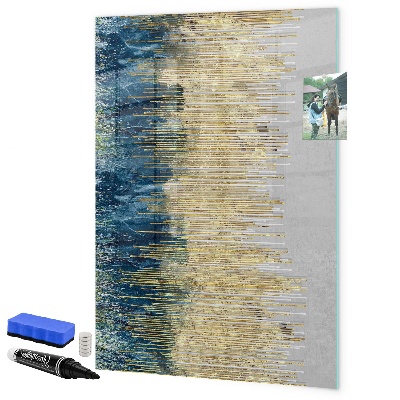 Decoratief glazen wandbord beschrijfbaar en magnetisch Modern prikbord voor foto's en notities