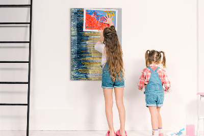 Decoratief glazen wandbord beschrijfbaar en magnetisch Modern prikbord voor foto's en notities