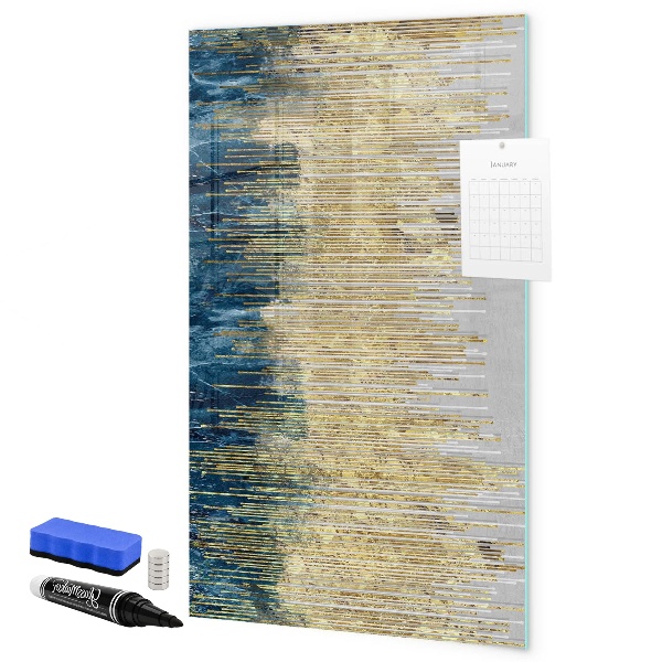 Decoratief glazen wandbord beschrijfbaar en magnetisch Modern prikbord voor foto's en notities