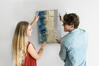 Decoratief glazen wandbord beschrijfbaar en magnetisch Modern prikbord voor foto's en notities