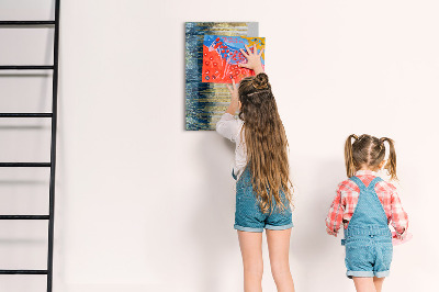 Decoratief glazen wandbord beschrijfbaar en magnetisch Modern prikbord voor foto's en notities